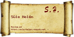 Süle Helén névjegykártya